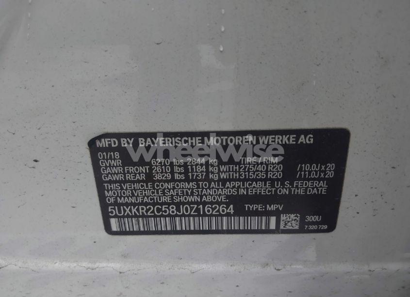 Photo 9 of 2018 Bmw X5 SDRIVE35I (VIN 5UXKR2C58J0Z16264)