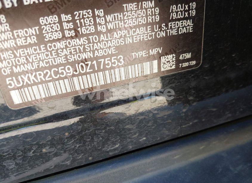 Photo 9 of 2018 Bmw X5 SDRIVE35I (VIN 5UXKR2C59J0Z17553)