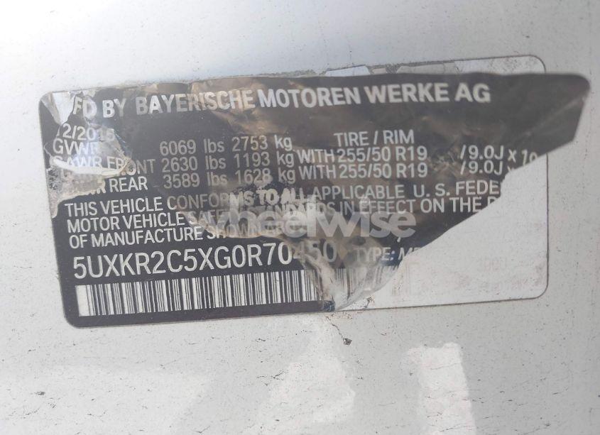 Photo 9 of 2016 Bmw X5 SDRIVE35I (VIN 5UXKR2C5XG0R70450)