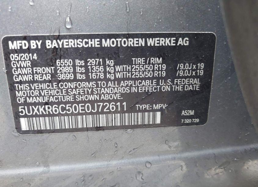 Photo 9 of 2014 Bmw X5 XDRIVE50I (VIN 5UXKR6C50E0J72611)