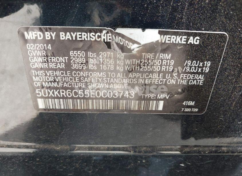 Photo 9 of 2014 Bmw X5 XDRIVE50I (VIN 5UXKR6C55E0C03743)