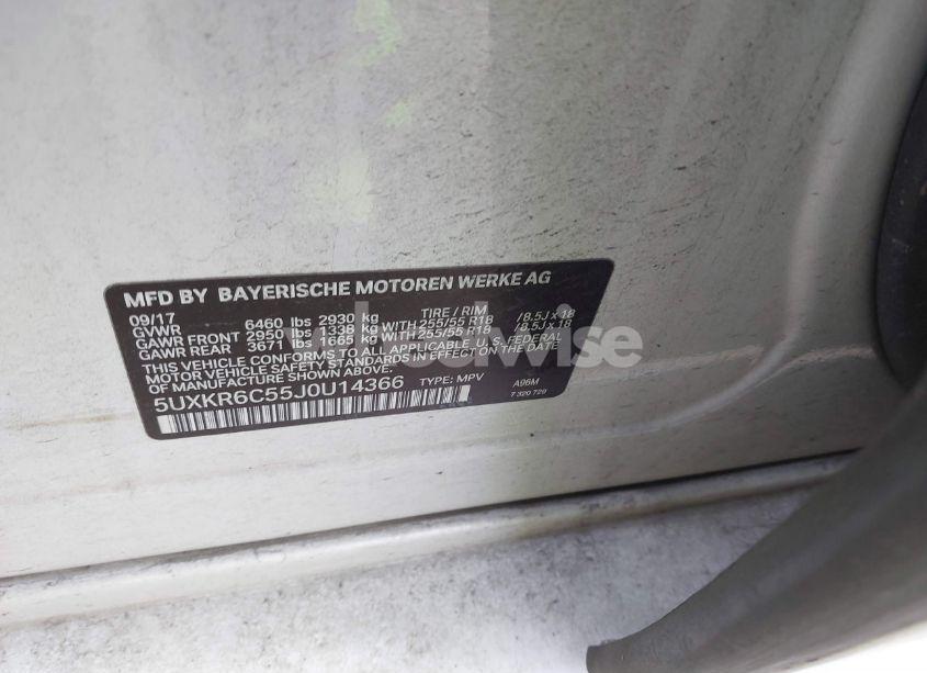 Photo 9 of 2018 Bmw X5 XDRIVE50I (VIN 5UXKR6C55J0U14366)