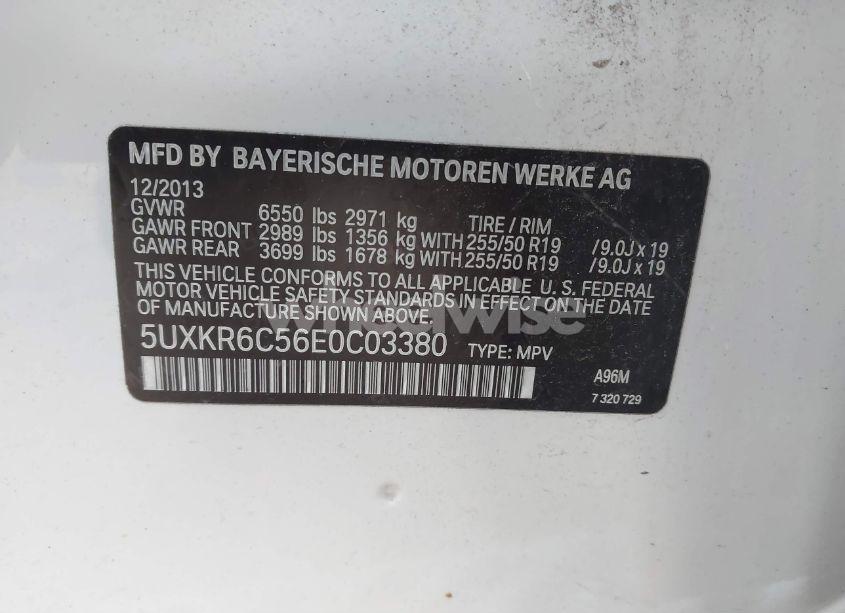 Photo 9 of 2014 Bmw X5 XDRIVE50I (VIN 5UXKR6C56E0C03380)