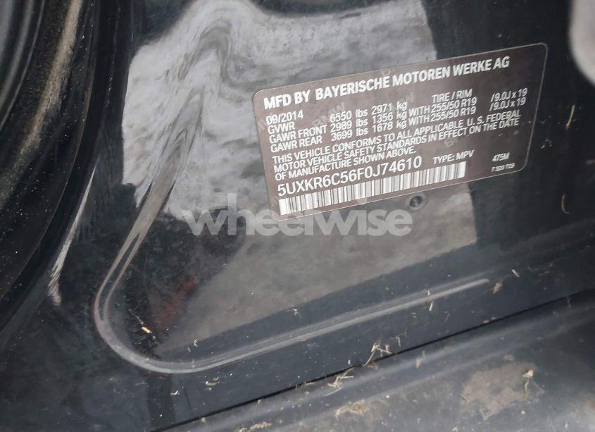 Photo 9 of 2015 Bmw X5 XDRIVE50I (VIN 5UXKR6C56F0J74610)