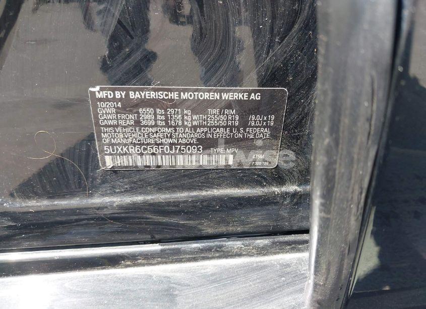 Photo 9 of 2015 Bmw X5 XDRIVE50I (VIN 5UXKR6C56F0J75093)