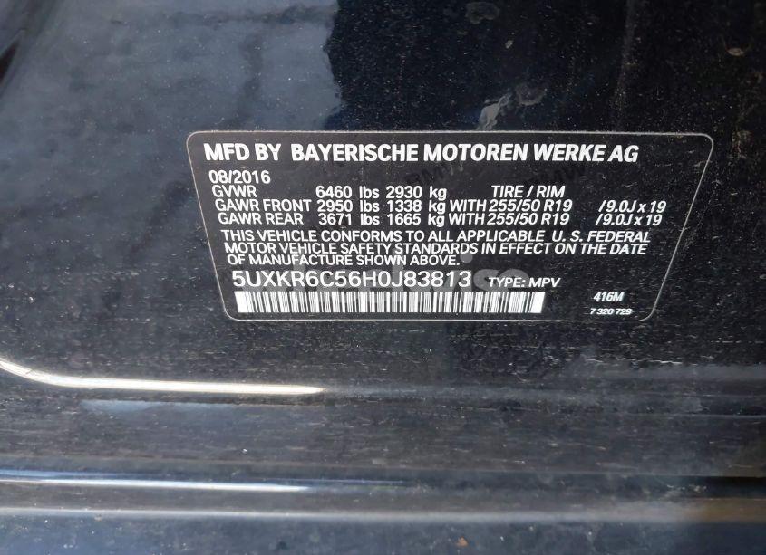 Photo 9 of 2017 Bmw X5 XDRIVE50I (VIN 5UXKR6C56H0J83813)