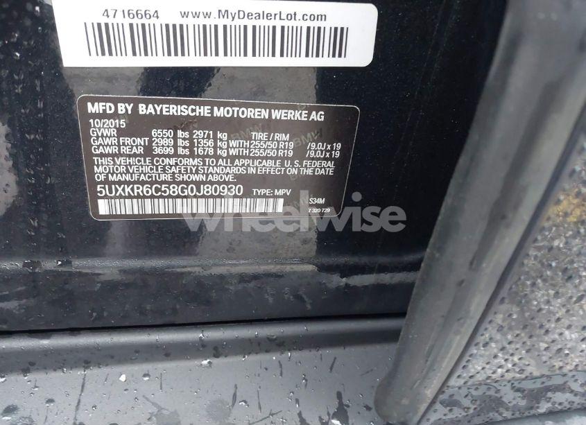 Photo 9 of 2016 Bmw X5 XDRIVE50I (VIN 5UXKR6C58G0J80930)