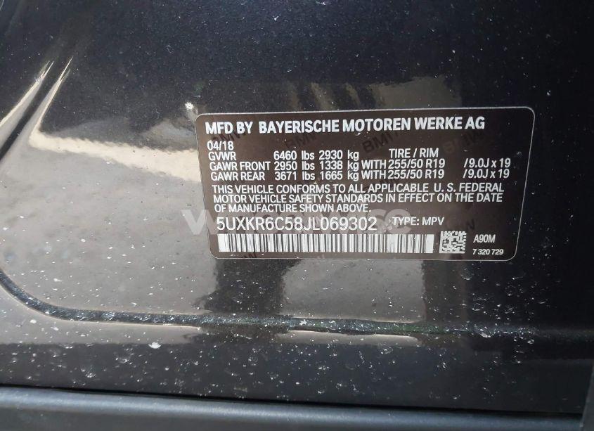 Photo 9 of 2018 Bmw X5 XDRIVE50I (VIN 5UXKR6C58JL069302)