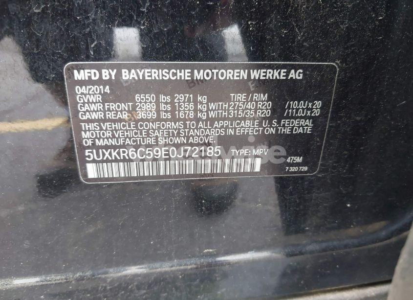 Photo 9 of 2014 Bmw X5 XDRIVE50I (VIN 5UXKR6C59E0J72185)