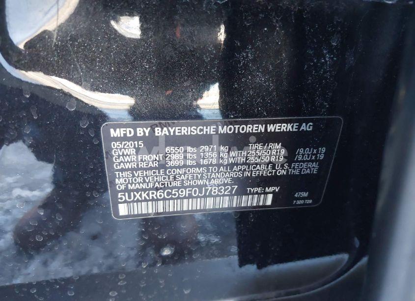 Photo 9 of 2015 Bmw X5 XDRIVE50I (VIN 5UXKR6C59F0J78327)