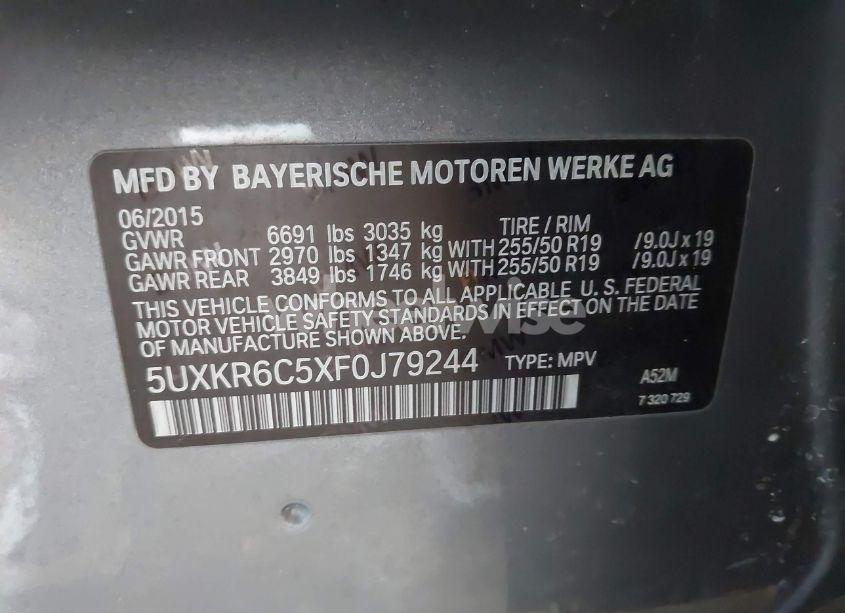 Photo 9 of 2015 Bmw X5 XDRIVE50I (VIN 5UXKR6C5XF0J79244)