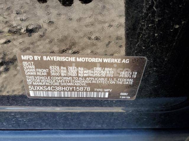 Photo 6 of 2017 BMW X5 XDRIVE35D (VIN 5UXKS4C38H0Y15878)