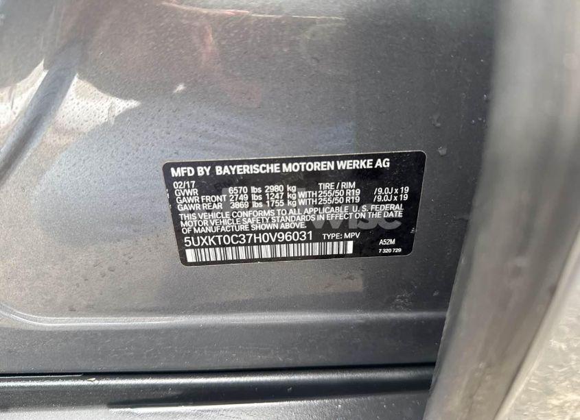 Photo 9 of 2017 Bmw X5 XDR40E (VIN 5UXKT0C37H0V96031)