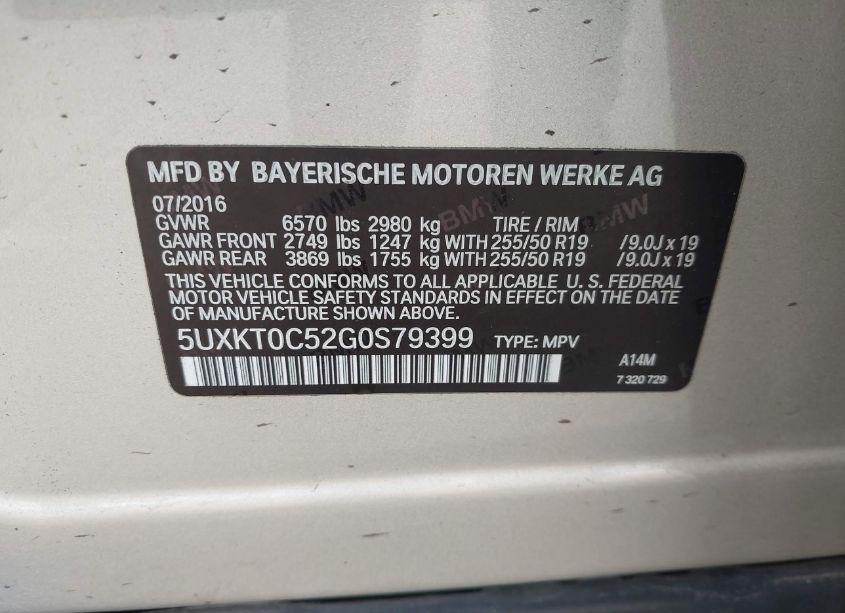 Photo 9 of 2016 Bmw X5 EDRIVE XDRIVE40E (VIN 5UXKT0C52G0S79399)