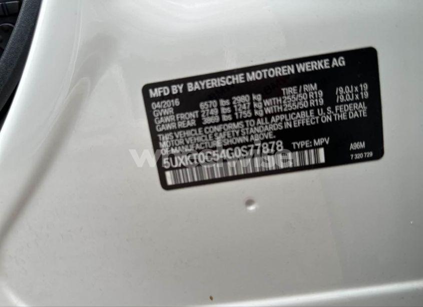 Photo 9 of 2016 Bmw X5 XDR40E (VIN 5UXKT0C54G0S77878)