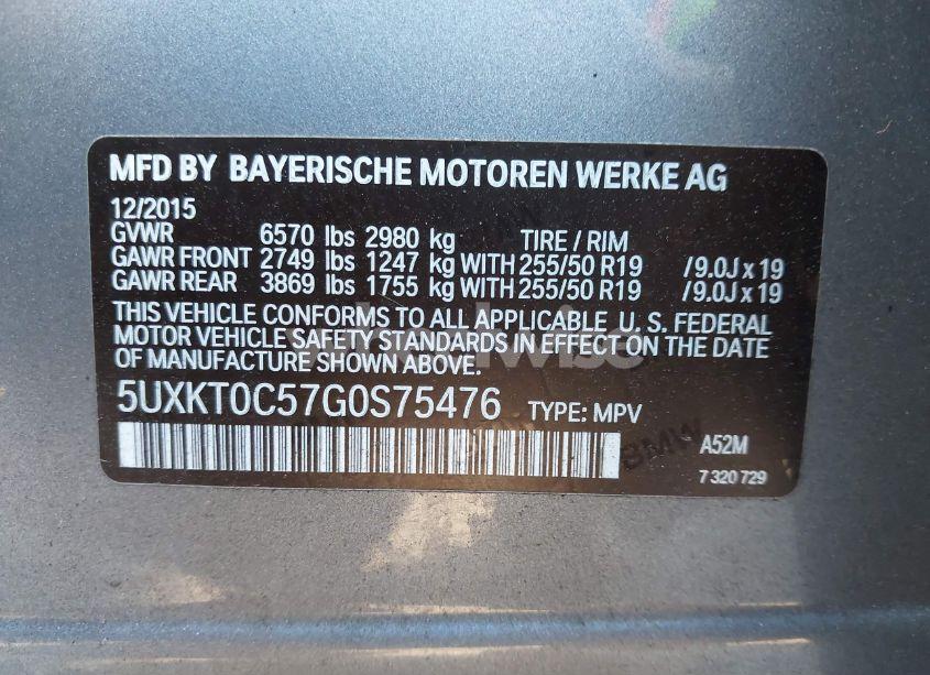 Photo 9 of 2016 Bmw X5 EDRIVE XDRIVE40E (VIN 5UXKT0C57G0S75476)