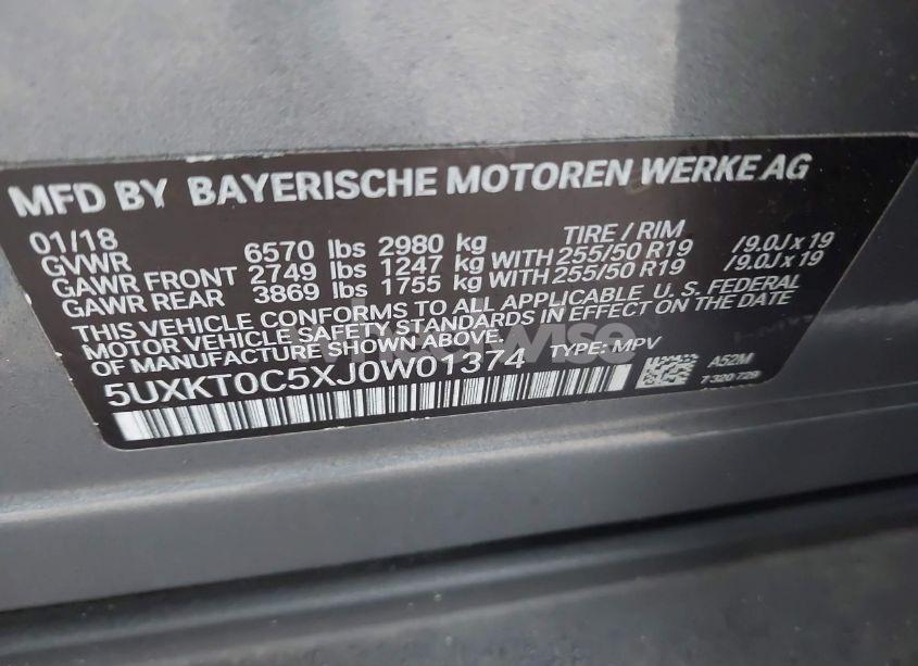 Photo 9 of 2018 Bmw X5 EDRIVE XDRIVE40E IPERFORMANCE (VIN 5UXKT0C5XJ0W01374)