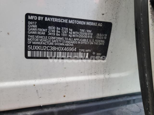 Photo 10 of 2017 BMW X6 XDRIVE35I (VIN 5UXKU2C38H0X46964)