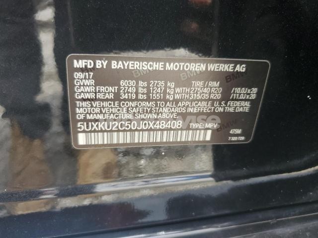 Photo 10 of 2018 BMW X6 XDRIVE35I (VIN 5UXKU2C50J0X48408)