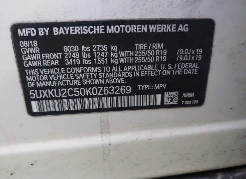 Photo 9 of 2019 Bmw X6 XDRIVE35I (VIN 5UXKU2C50K0Z63269)