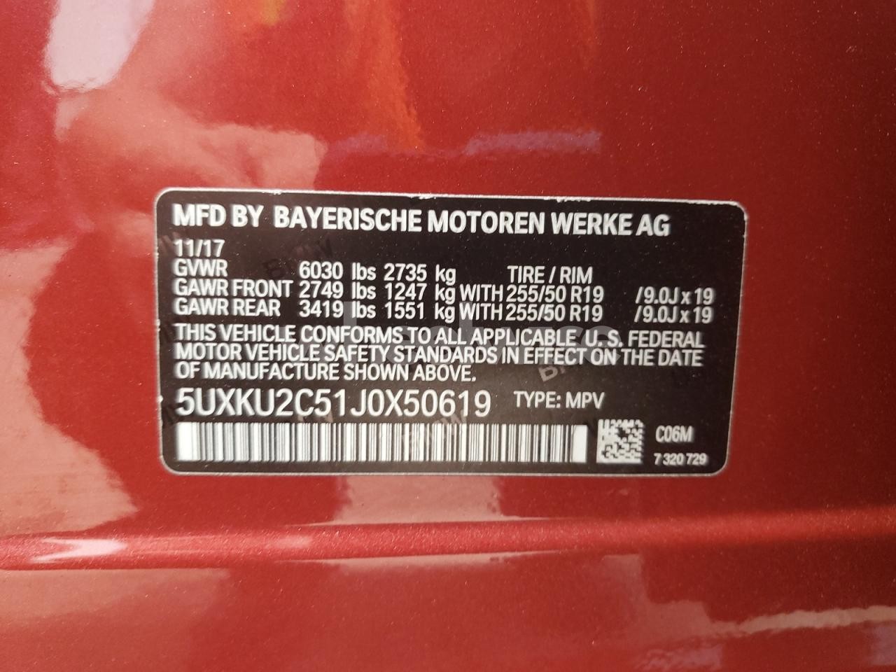 Photo 13 of 2018 BMW X6 XDRIVE35I (VIN 5UXKU2C51J0X50619)