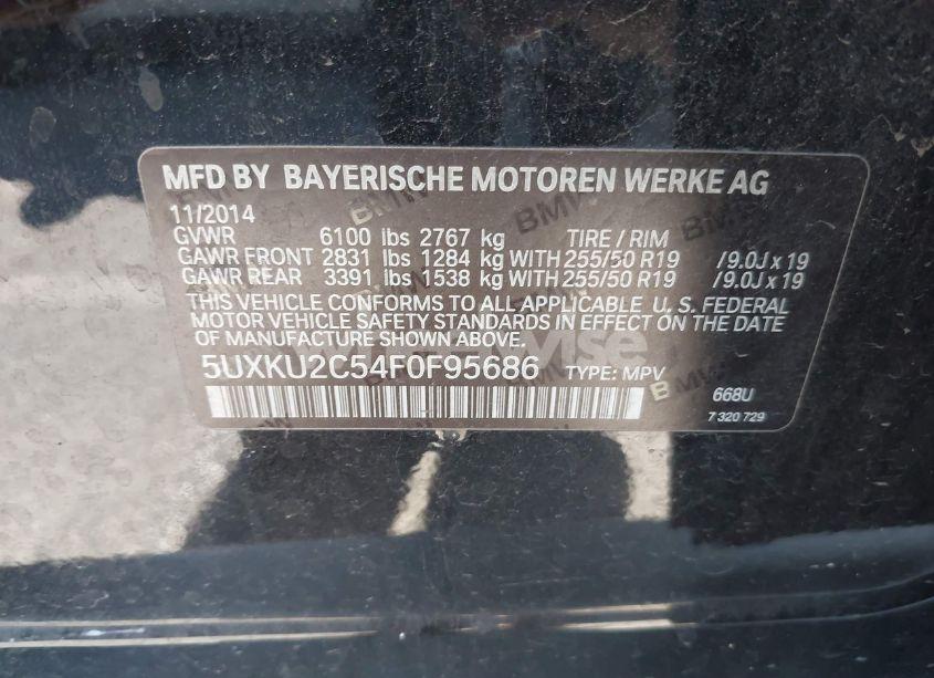 Photo 9 of 2015 Bmw X6 XDRIVE35I (VIN 5UXKU2C54F0F95686)