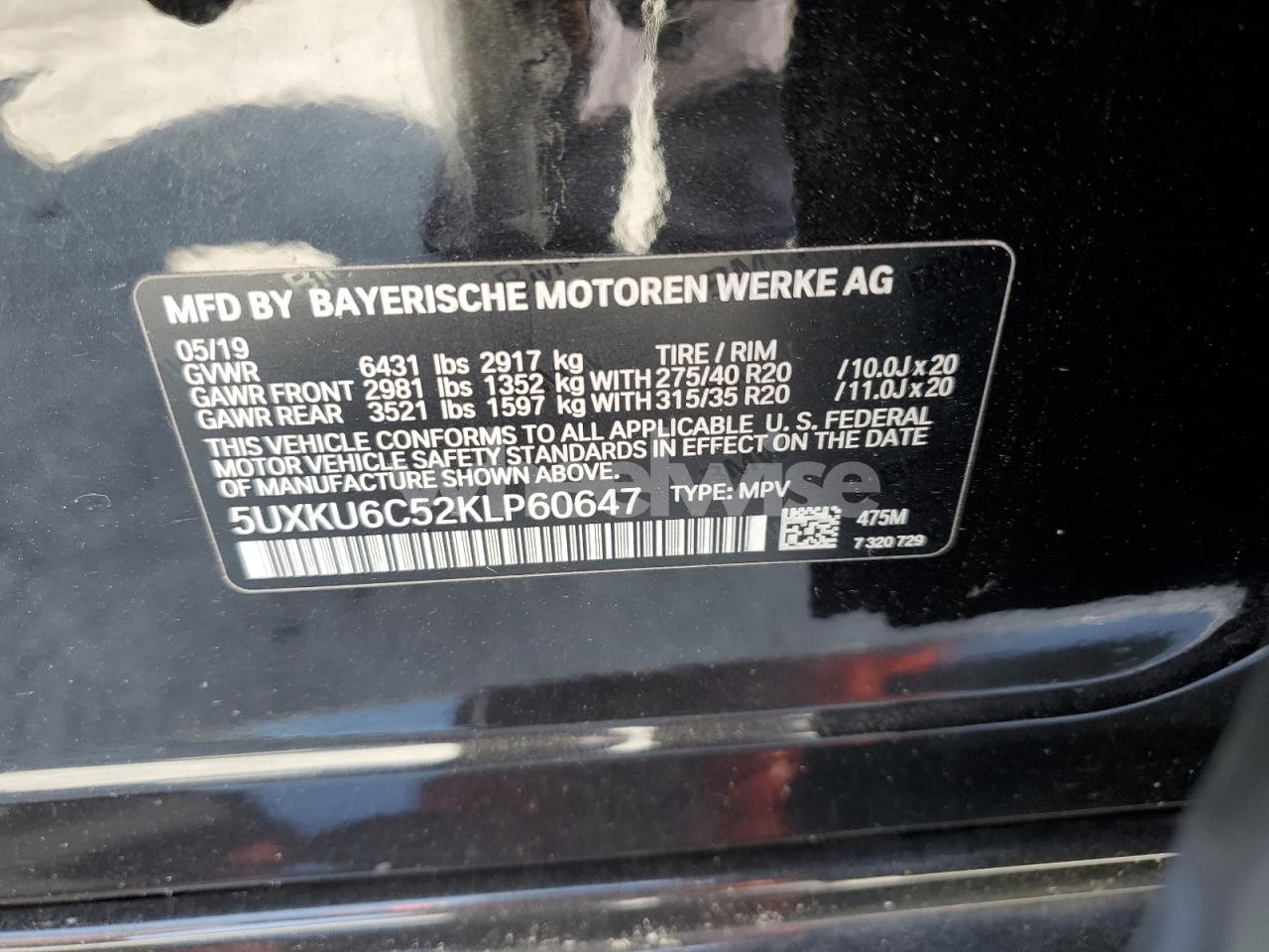 Photo 13 of 2019 BMW X6 XDRIVE50I (VIN 5UXKU6C52KLP60647)