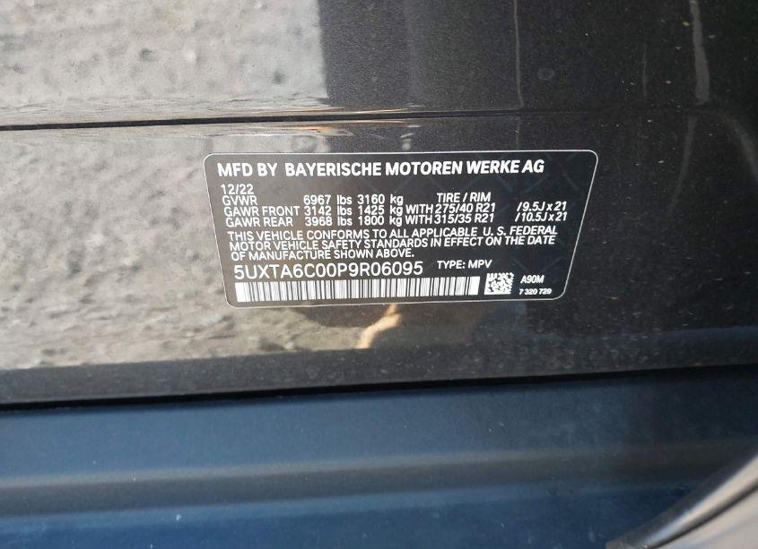 Photo 9 of 2023 Bmw X5 PHEV XDRIVE45E (VIN 5UXTA6C00P9R06095)