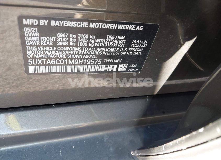Photo 9 of 2021 Bmw X5 PHEV XDRIVE45E (VIN 5UXTA6C01M9H19575)
