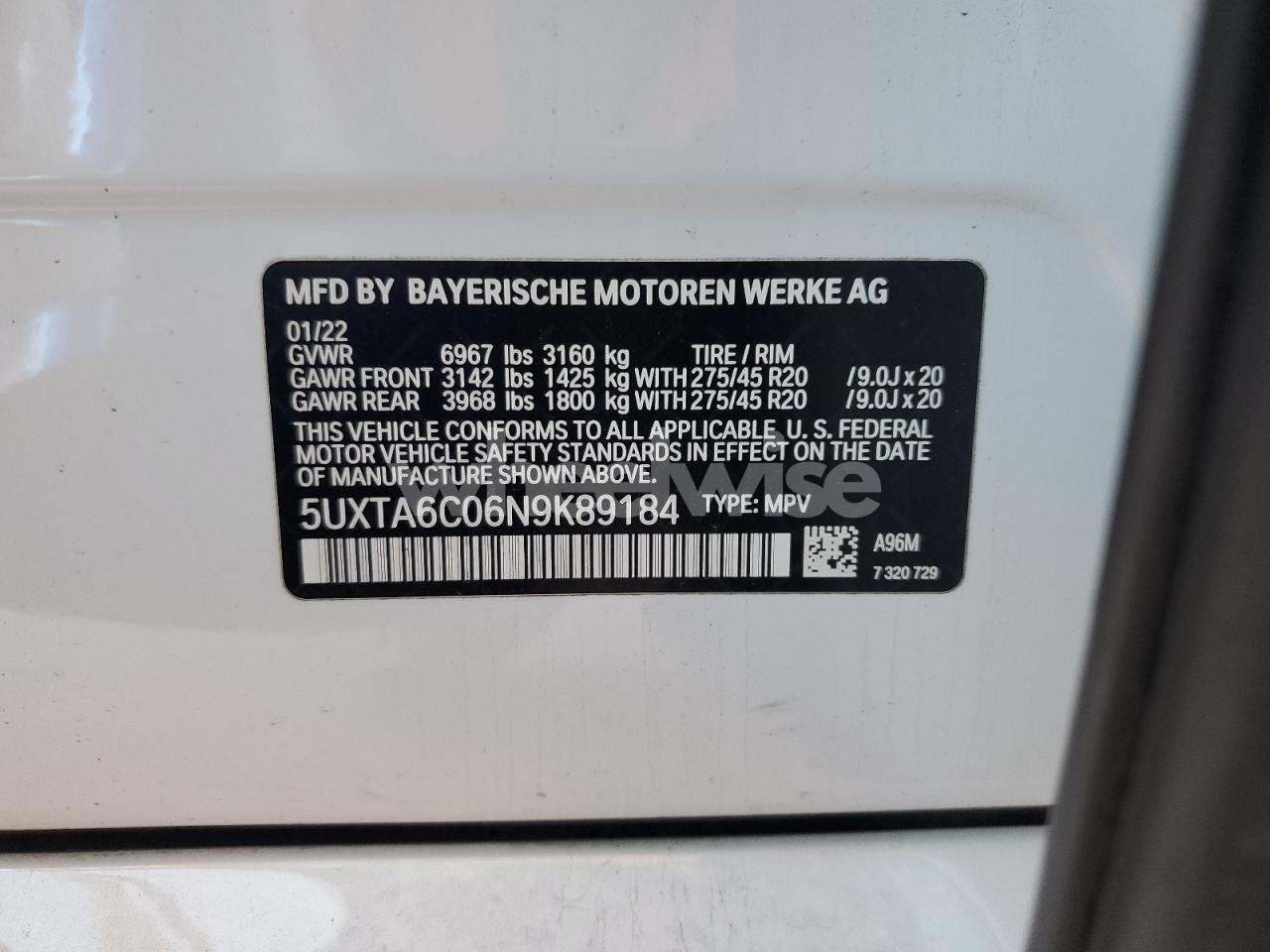 Photo 13 of 2022 BMW X5 XDRIVE45E (VIN 5UXTA6C06N9K89184)