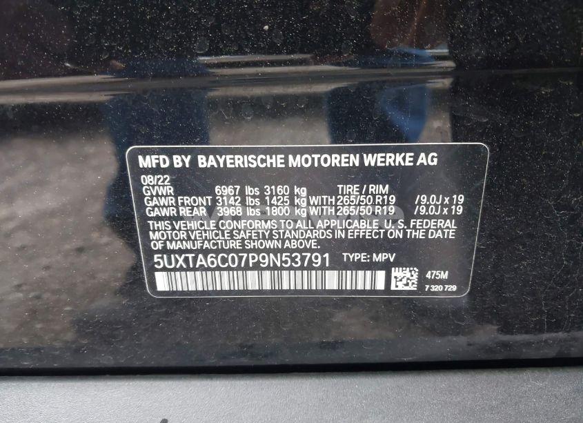 Photo 9 of 2023 Bmw X5 PHEV XDRIVE45E (VIN 5UXTA6C07P9N53791)
