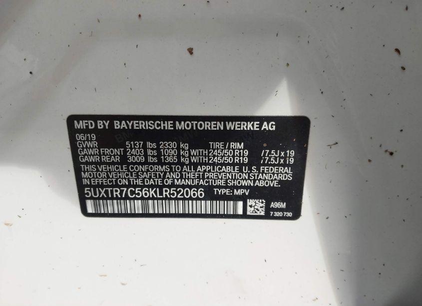 Photo 9 of 2019 Bmw X3 SDRIVE30I (VIN 5UXTR7C56KLR52066)