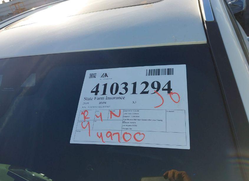 Photo 17 of 2019 Bmw X3 SDRIVE30I (VIN 5UXTR7C5XKLR51907)