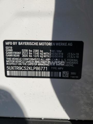 Photo 11 of 2019 BMW X3 XDRIVE30I (VIN 5UXTR9C52KLP86771)