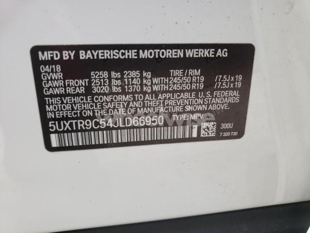 Photo 2 of 2018 BMW X3 XDRIVE30I (VIN 5UXTR9C54JLD66950)