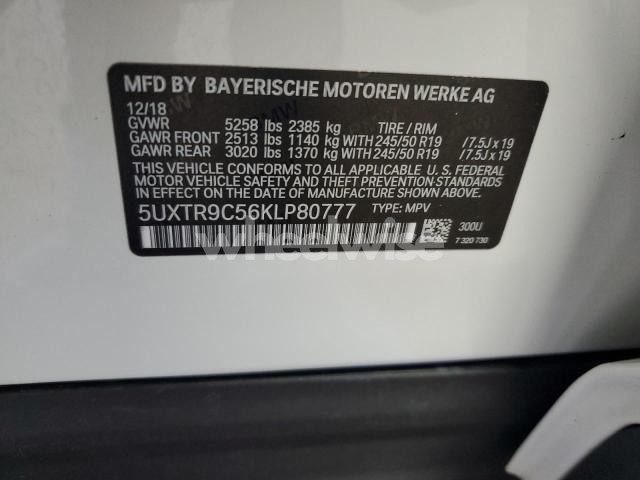 Photo 12 of 2019 BMW X3 XDRIVE30I (VIN 5UXTR9C56KLP80777)