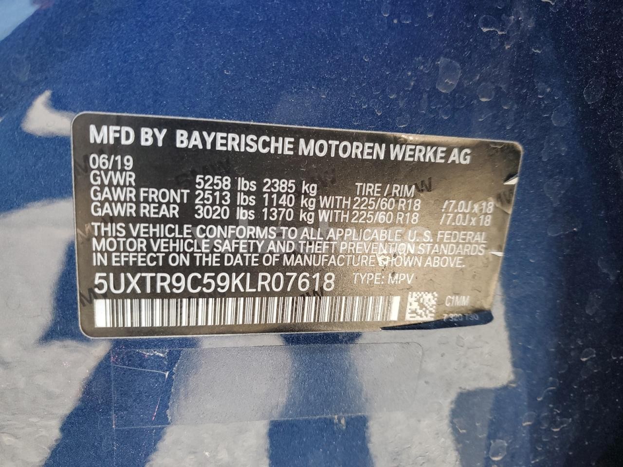 Photo 13 of 2019 BMW X3 XDRIVE30I (VIN 5UXTR9C59KLR07618)