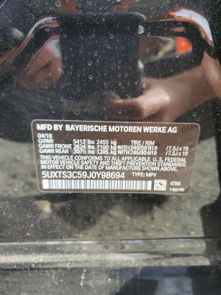 Photo 13 of 2018 BMW X3 XDRIVEM40I (VIN 5UXTS3C59J0Y98694)