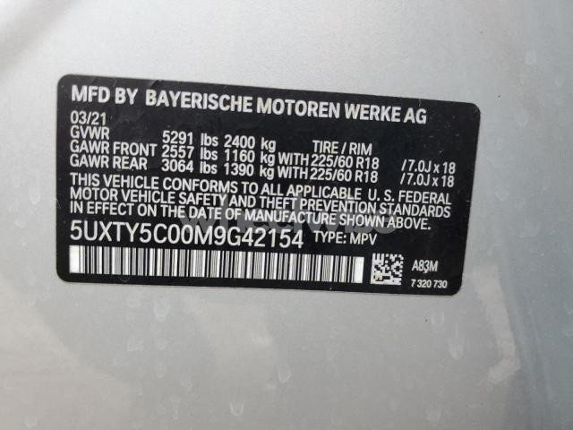 Photo 7 of 2021 BMW X3 XDRIVE30I (VIN 5UXTY5C00M9G42154)