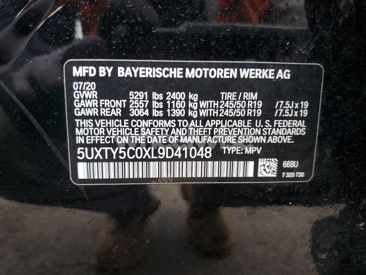 Photo 13 of 2020 BMW X3 XDRIVE30I (VIN 5UXTY5C0XL9D41048)