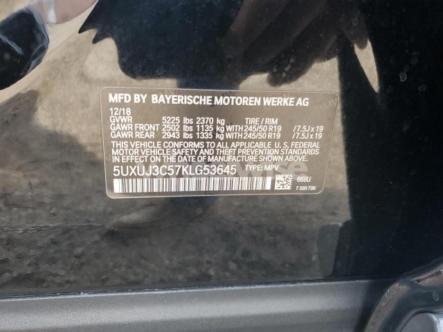 Photo 8 of 2019 BMW X4 XDRIVE30I (VIN 5UXUJ3C57KLG53645)