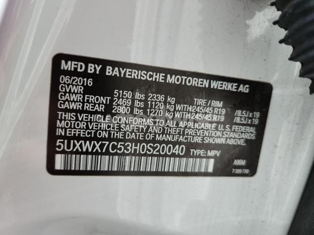 Photo 6 of 2017 BMW X3 XDRIVE35I (VIN 5UXWX7C53H0S20040)