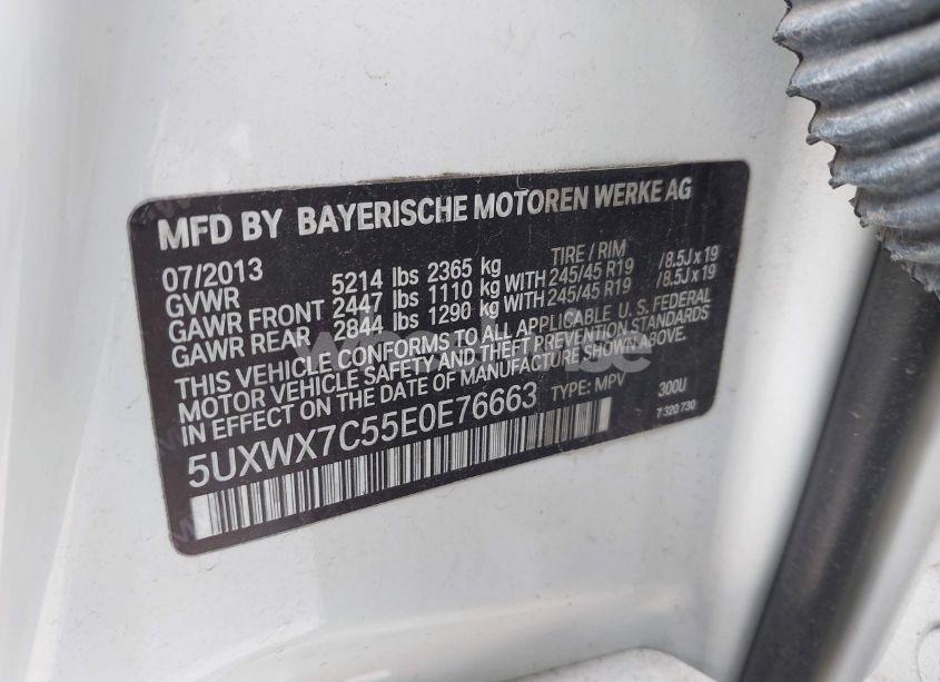 Photo 9 of 2014 Bmw X3 XDRIVE35I (VIN 5UXWX7C55E0E76663)