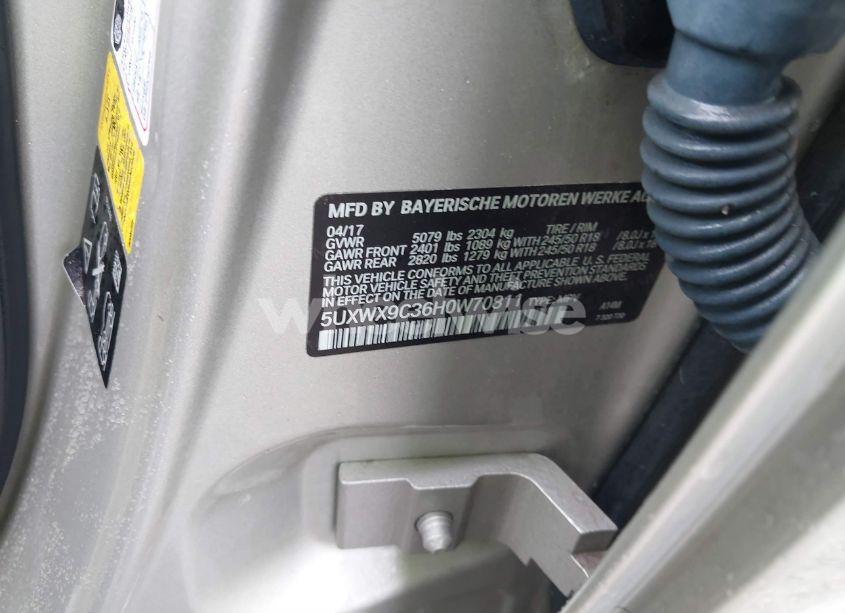 Photo 9 of 2017 Bmw X3 XDRIVE28I (VIN 5UXWX9C36H0W70811)