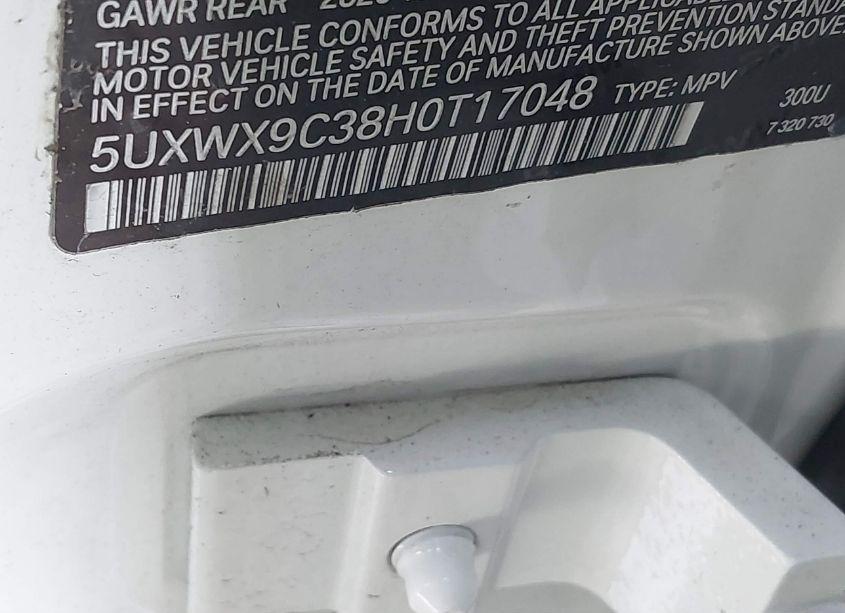 Photo 9 of 2017 Bmw X3 XDRIVE28I (VIN 5UXWX9C38H0T17048)