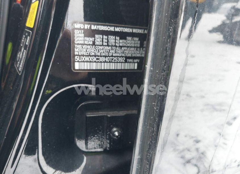 Photo 9 of 2017 Bmw X3 XDRIVE28I (VIN 5UXWX9C38H0T25392)