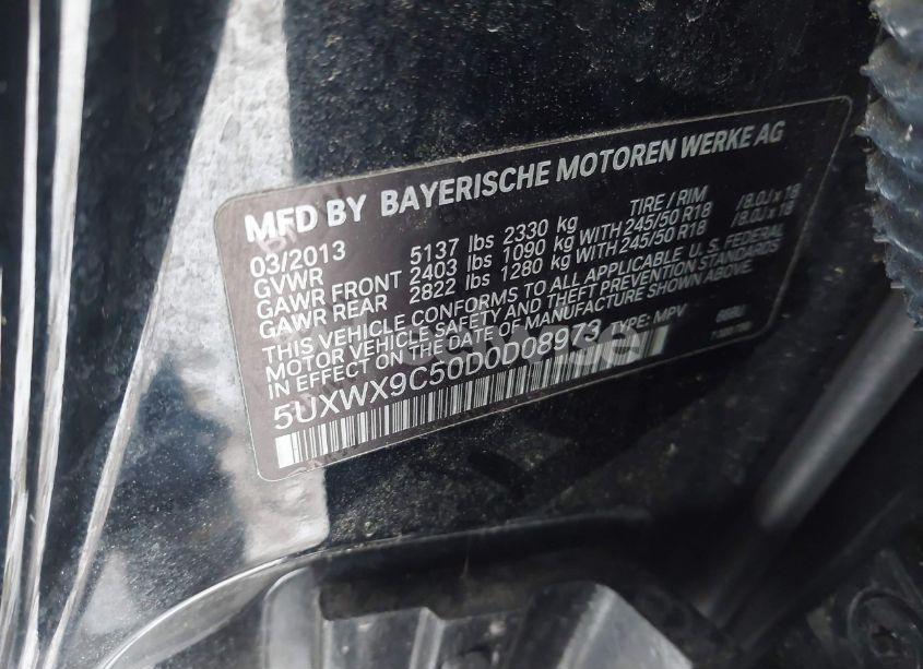 Photo 9 of 2013 Bmw X3 XDRIVE28I (VIN 5UXWX9C50D0D08973)