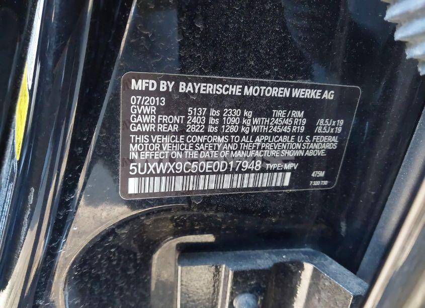 Photo 9 of 2014 Bmw X3 XDRIVE28I (VIN 5UXWX9C50E0D17948)