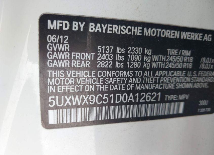 Photo 9 of 2013 Bmw X3 XDRIVE28I (VIN 5UXWX9C51D0A12621)