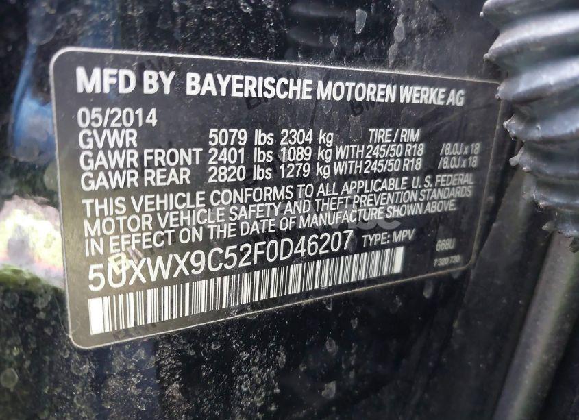 Photo 9 of 2015 Bmw X3 XDRIVE28I (VIN 5UXWX9C52F0D46207)